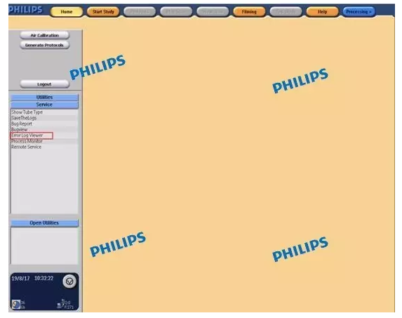 飞利浦CT用户界面快速记录错误信息