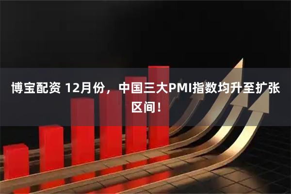 博宝配资 12月份，中国三大PMI指数均升至扩张区间！