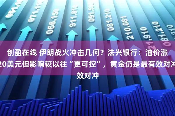 创盈在线 伊朗战火冲击几何？法兴银行：油价涨20美元但影响较以往“更可控”，黄金仍是最有效对冲